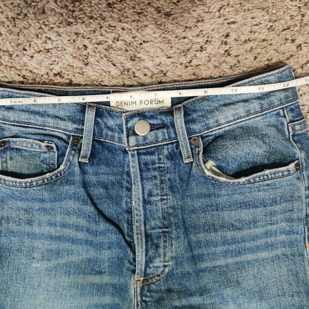 Aritzia Denim Forum Arlo High Rise Straight Jeans short - Picture 9 of 15